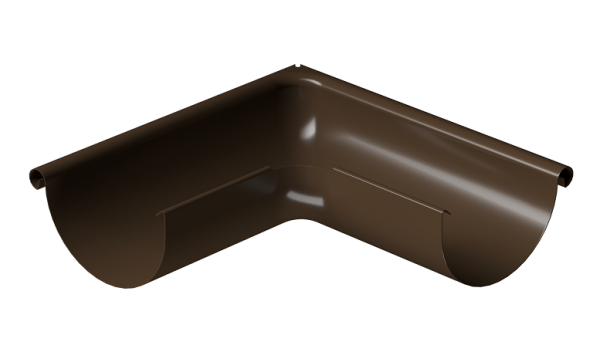 Угол внешний 90° D125 Döcke STAL PREMIUM Каштан, (RAL 8017) купить в Бийске