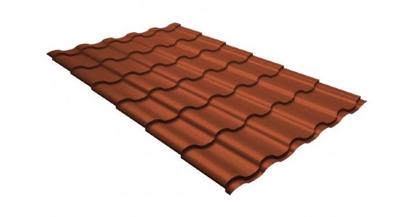 Металлочерепица кредо GL 0,5 GreenСoat Pural RR 750 кирпично-красный (RAL 8004 терракота) купить в Бийске