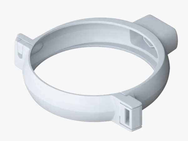 Водосток Альта-Профиль ПВХ – Хомут трубы (белый) купить в Бийске