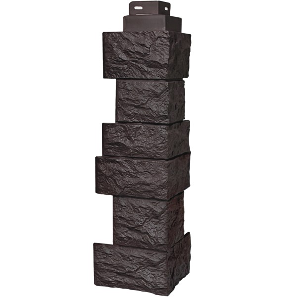 Угол наружный FineBer “Дикий камень” Коричневый купить в Бийске