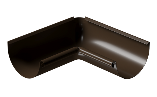 Угол внутренний 90° D125 Döcke STAL PREMIUM Каштан, (RAL 8017) купить в Бийске