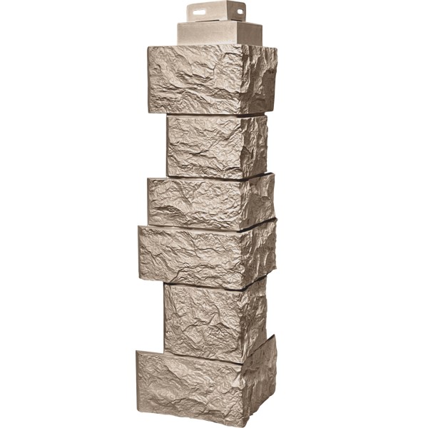 Угол наружный FineBer “Дикий камень” Песочный купить в Бийске