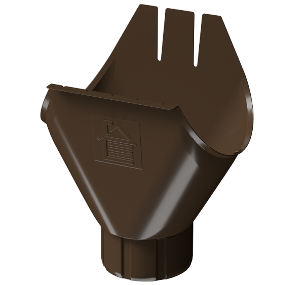Воронка желоба D125 Döcke STAL PREMIUM Каштан, (RAL 8017) купить в Бийске