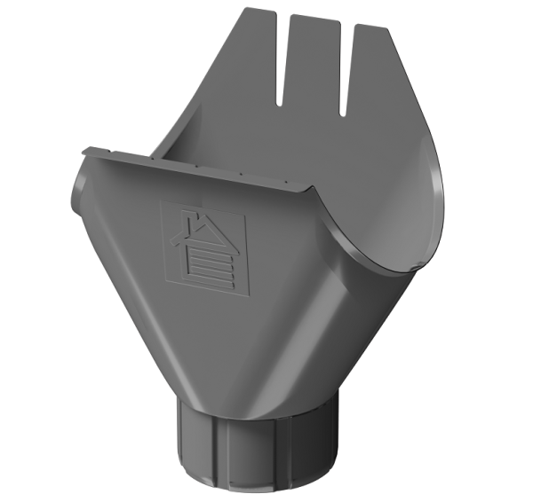 Воронка желоба D125 Döcke STAL PREMIUM Графит, (RAL 7024) купить в Бийске