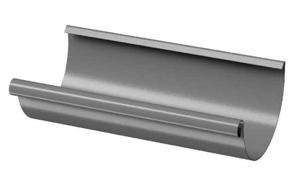 Желоб полукруглый D125 3 м Döcke STAL PREMIUM Графит, (RAL 7024) купить в Бийске