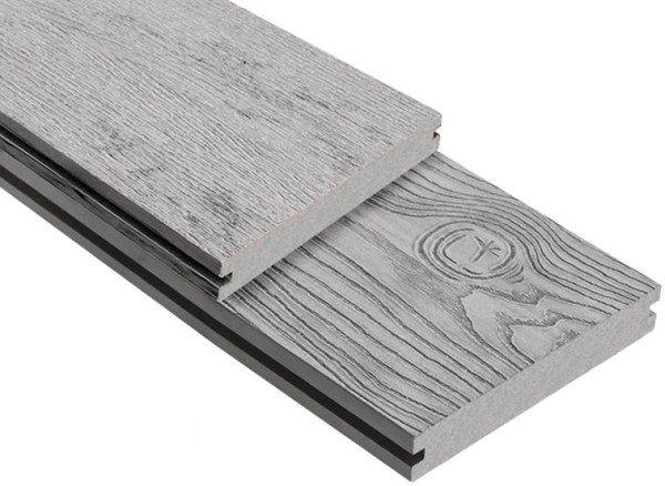 Террасная доска ДПК Outdoor 3D полнотелая STORM/OCEAN GREY серая микс купить в Бийске