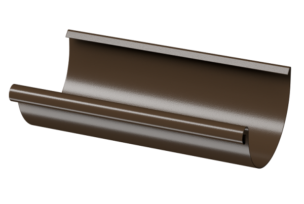 Желоб полукруглый D125 3 м Döcke STAL PREMIUM Каштан, (RAL 8017) купить в Бийске
