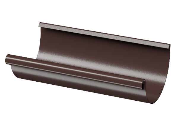 Желоб полукруглый D125 3 м Döcke STAL PREMIUM Шоколад, (RAL 8019) купить в Бийске