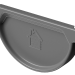 Заглушка желоба D125 Döcke STAL PREMIUM Графит, (RAL 7024) купить в Бийске