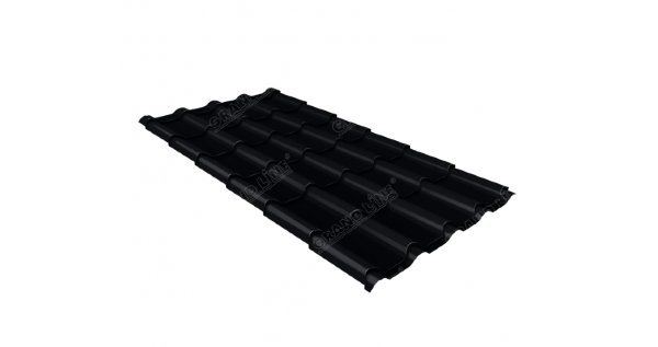 Металлочерепица камея 0,45 Drap RAL 9005 черный купить в Бийске