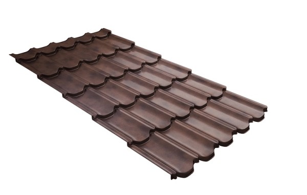 Металлочерепица квинта плюс с  3D резом 0,45 Safari Twincolor Brown купить в Бийске