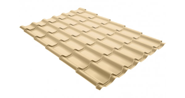 Металлочерепица классик 0,5 Satin RAL 1014 слоновая кость купить в Бийске