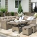 Комплект мебели AFINA плетеной из иск. ротанга AFM-307B Beige купить в Бийске