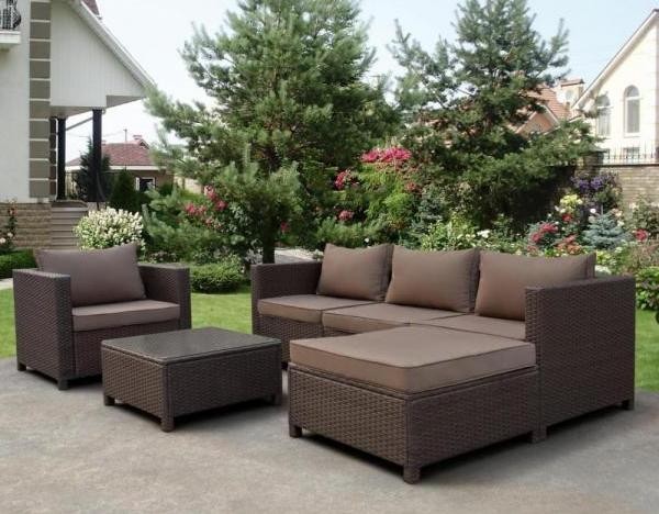 Комплект мебели AFINA плетеной из иск. ротанга YR821A Brown/Beige купить в Бийске
