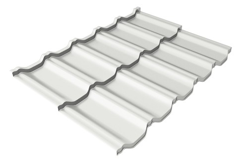 Металлочерепица модульная Квинта Uno Grand Line c 3D резом 0,5 Satin RAL 9003 сигнальный белый купить в Бийске