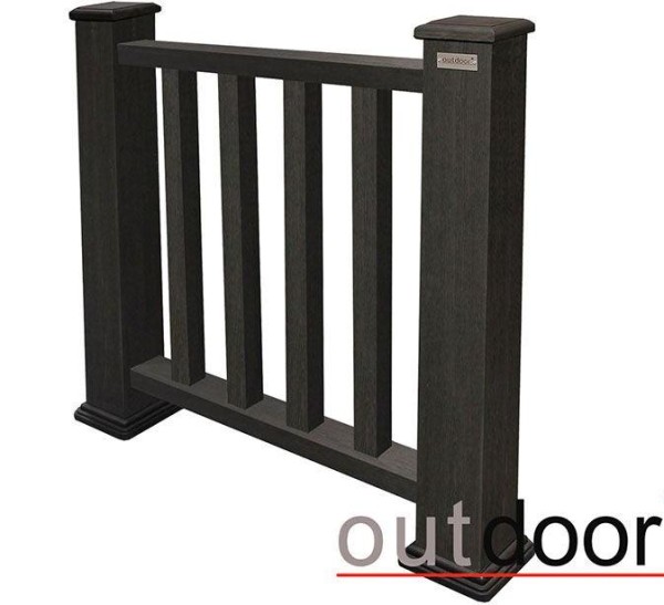 Ограждение из ДПК Outdoor Классик 3D STORM чёрный купить в Бийске