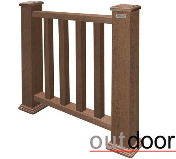 Ограждение из ДПК Outdoor Классик 3D STORM коричневый микс купить в Бийске
