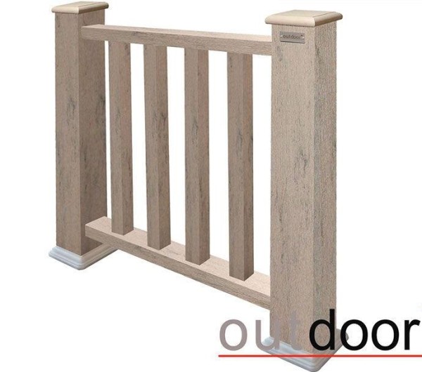 Ограждение из ДПК Outdoor Классик 3D STORM серый микс купить в Бийске