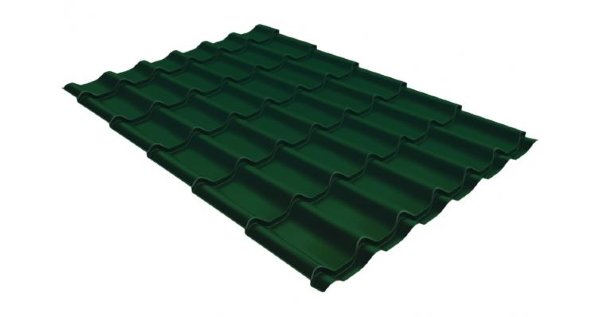 Металлочерепица классик 0,5 Satin RAL 6005 зеленый мох купить в Бийске
