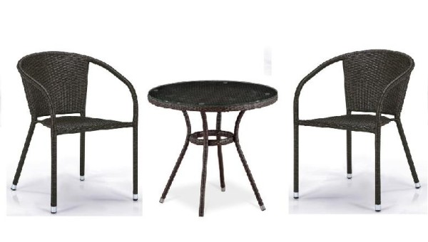 Комплект плетеной мебели AFINA из иск. ротанга Асоль-7 T282ANT/Y137C-W53 Brown 2Pcs купить в Бийске