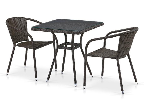 Комплект плетеной мебели AFINA из иск. ротанга T282BNT/Y137C-W53 Brown 2Pcs купить в Бийске