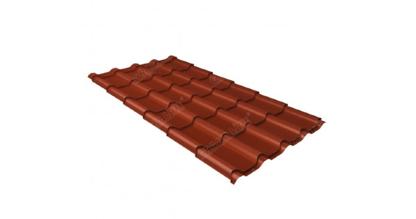 Металлочерепица камея 0,5 Satin RAL 8004 терракота купить в Бийске
