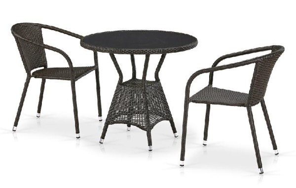 Комплект плетеной мебели AFINA из иск. ротанга T707ANS/Y137C-W53 Brown 2Pcs купить в Бийске