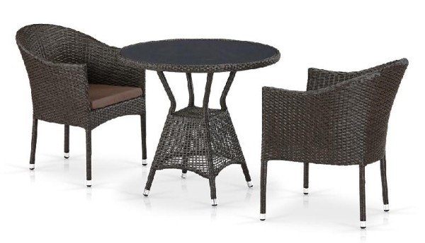 Комплект плетеной мебели AFINA из иск. ротанга T707ANS/Y350-W53 Brown 2Pcs купить в Бийске