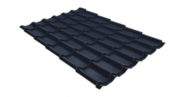 Металлочерепица классик 0,5 Satin RAL 7024 мокрый асфальт купить в Бийске