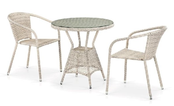 Комплект плетеной мебели AFINA из иск. ротанга T705ANT/Y137C-W85 Latte 2Pcs купить в Бийске