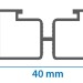Лага алюминиевая KRONEX 40x15x3000 мм опорная Slim купить в Бийске