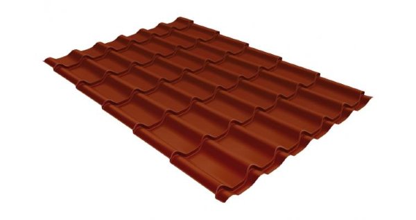 Металлочерепица классик 0,5 Satin RAL 8004 терракота купить в Бийске