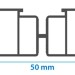 Лага алюминиевая KRONEX 50x25x3000 мм несущая купить в Бийске