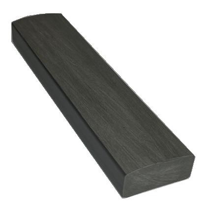 Лавочный брус Ecodecking Некст полнотелый брашированный 70х35 графит купить в Бийске