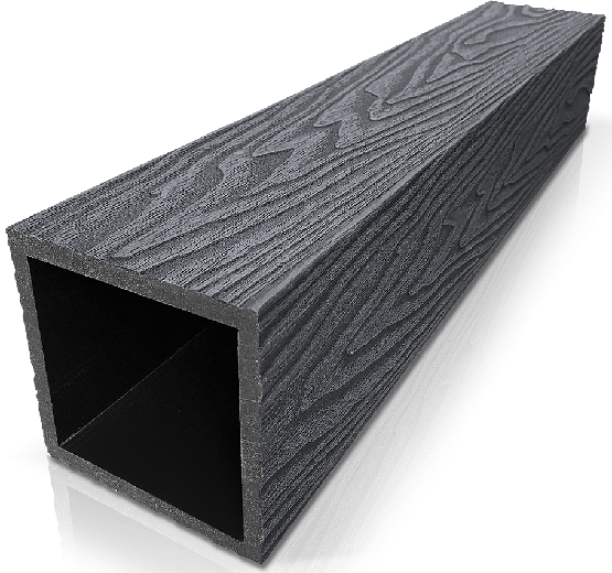 Столб ДПК 3D GardenParkett фактура дерева Графит купить в Бийске