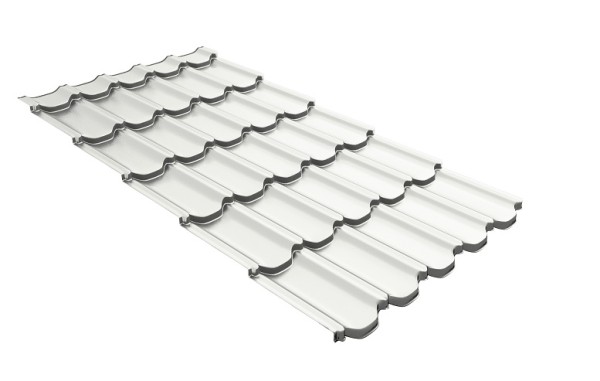 Металлочерепица квинта плюс с 3D резом 0,5 Satin RAL 9003 сигнальный белый купить в Бийске