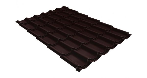 Металлочерепица классик 0,5 Satin RAL 8017 шоколад купить в Бийске