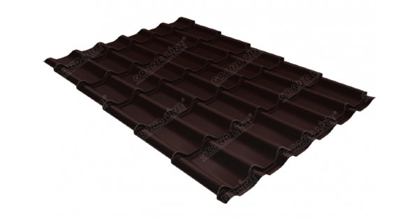 Металлочерепица классик GL 0,5 Quarzit RAL 8017 шоколад Metallic купить в Бийске