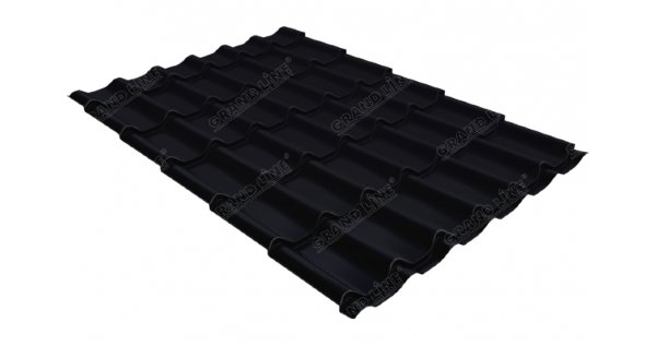 Металлочерепица классик 0,45 Drap RAL 9005 черный купить в Бийске