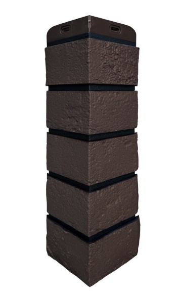 Угол Grand Line состаренный кирпич премиум Шоколадный (шов RAL 9005) купить в Бийске