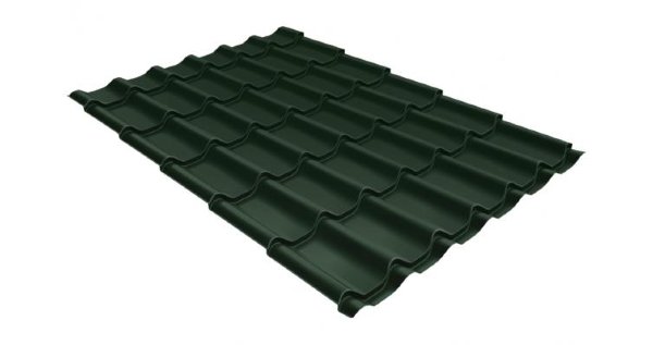 Металлочерепица классик 0,5 Satin RR 11 темно-зеленый купить в Бийске